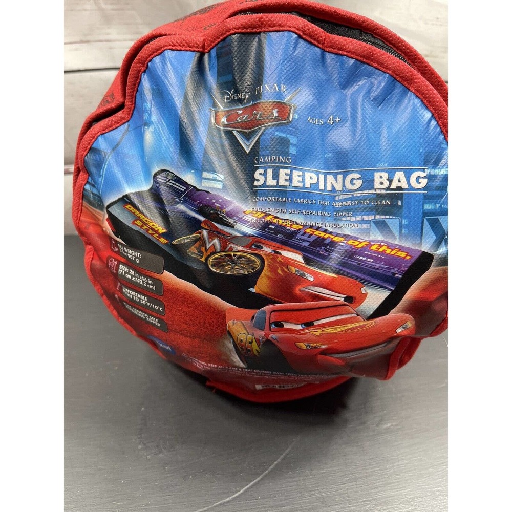 Disney Cars Lightning McQueen Sleepover Slumber Kids 28x56" Camping Sleeping Bag